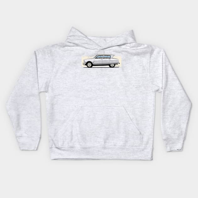 My drawing of the iconic French classic car designed by Flaminio Bertoni transparent Kids Hoodie by jaagdesign